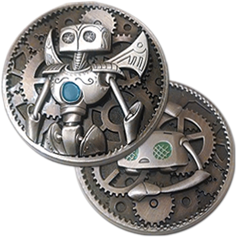 Gunnerkrigg Court Robots Coin